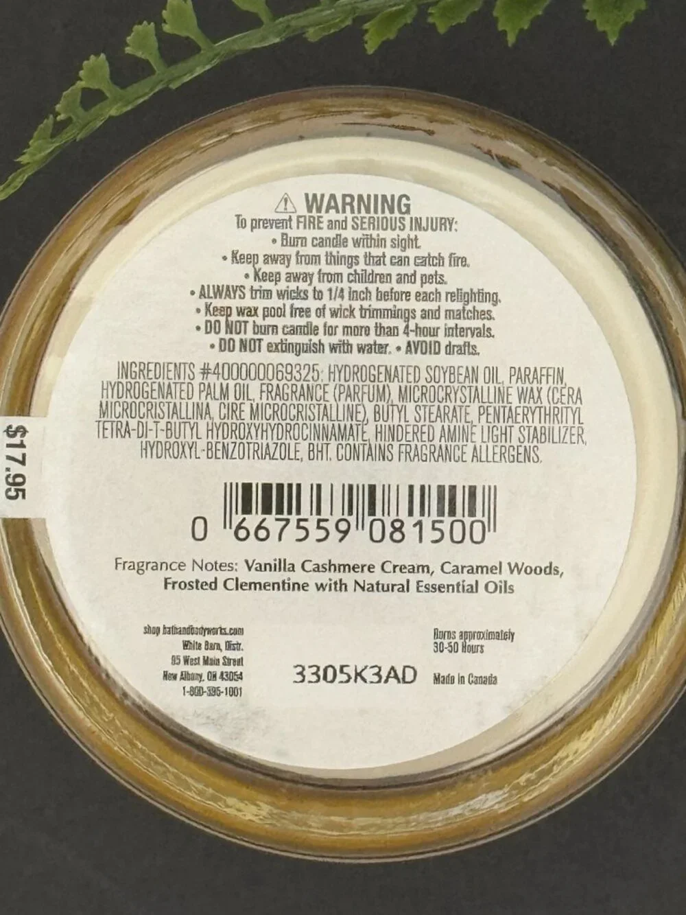 BBW Snowflakes & Cashmere White Barn Bath & Body Works Single Wick Candle - Picture 10 of 10